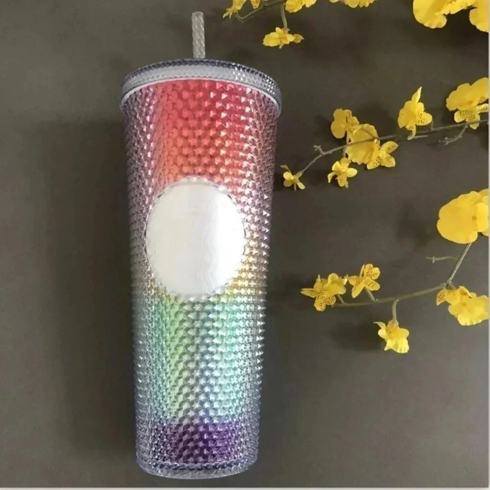Starbucks 2020 Rainbow Pride Studded Bling 24 Ounce Tumbler Cold Cup LGTBQ